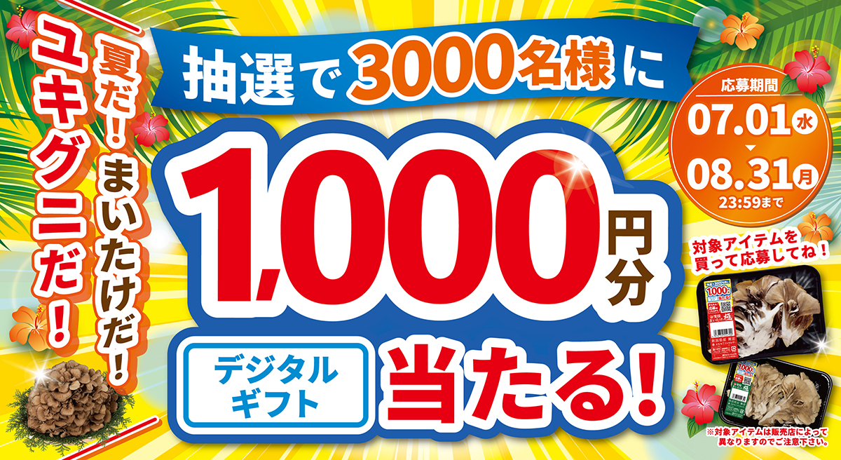 夏だ！まいたけだ！ユキグニだ！雪国まいたけ極LINEキャンペーン