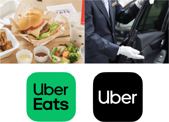 Uber or Uber Eats 「ギフトカード」のイメージ